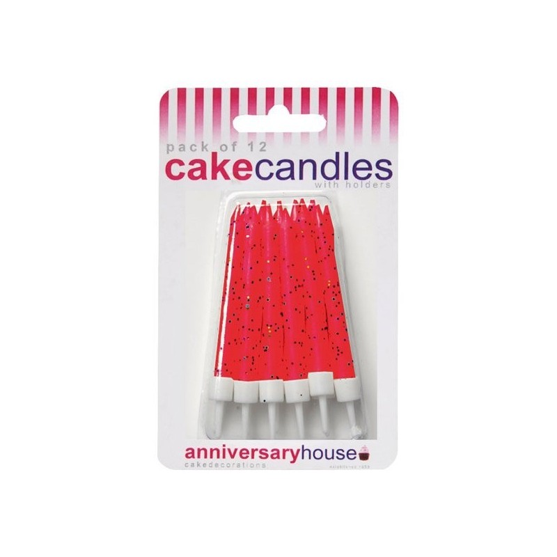 Creative Party Glitter Candles - Red
