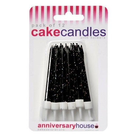 Creative Party Glitter Candles - Black