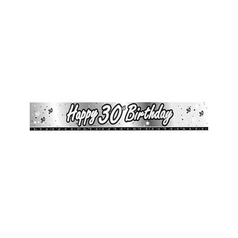 Creative Party 9 Foot Black Foil Banner - 30th