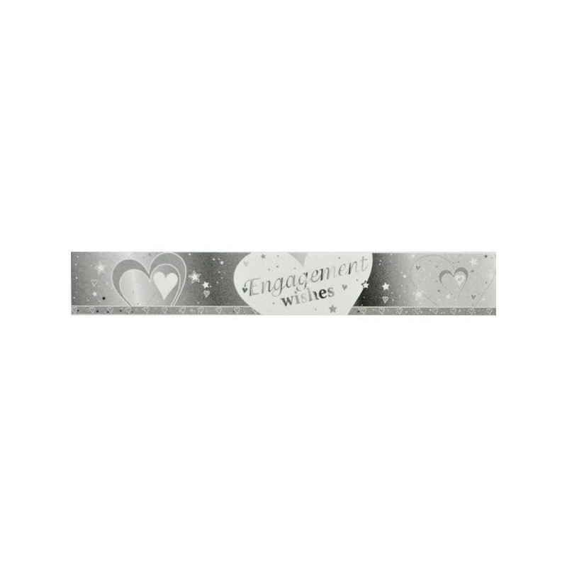 Creative Party 9 Foot Foil Banner - Engagement Wishes