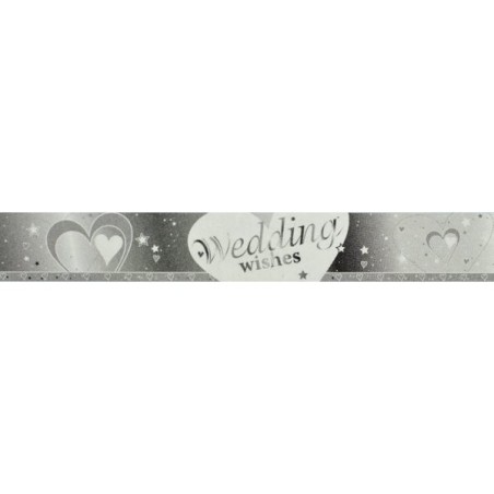 Creative Party 9 Foot Foil Banner - Wedding Wishes