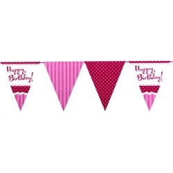Creative Party 12 Foot Perfectly Pink Bunting - Birthday
