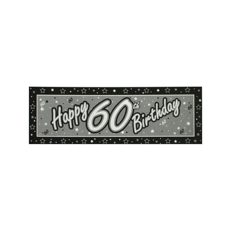 Creative Party Black Giant Banner - 60th