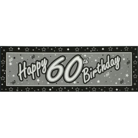 Creative Party Black Giant Banner - 60th