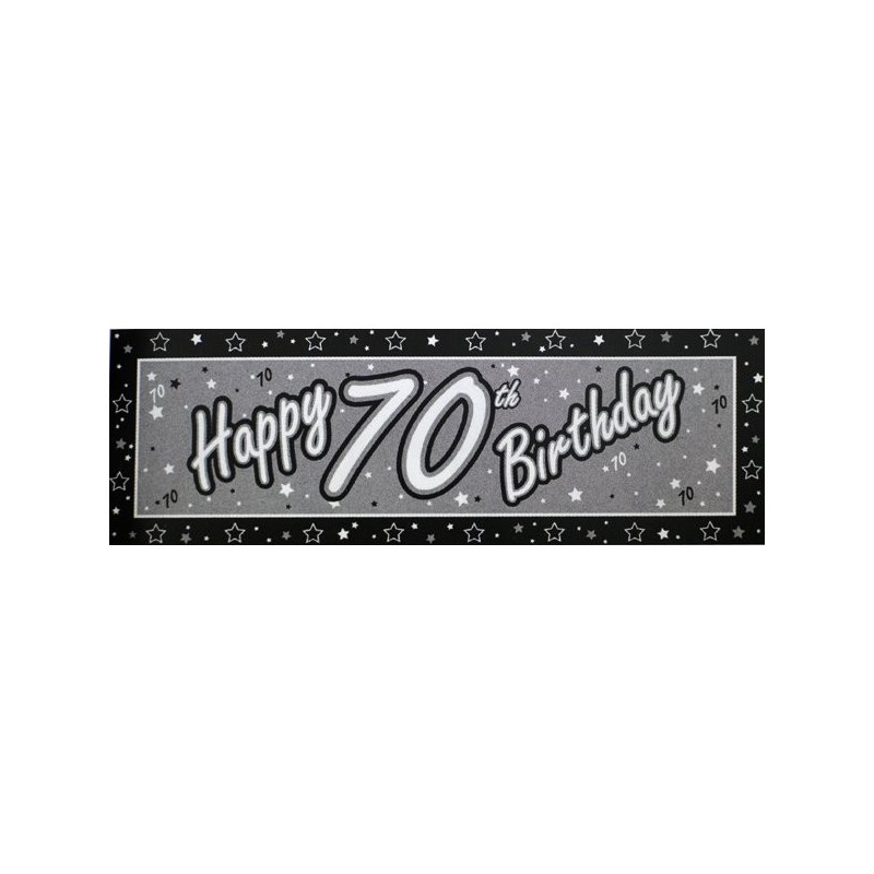 Creative Party Black Giant Banner - 70th