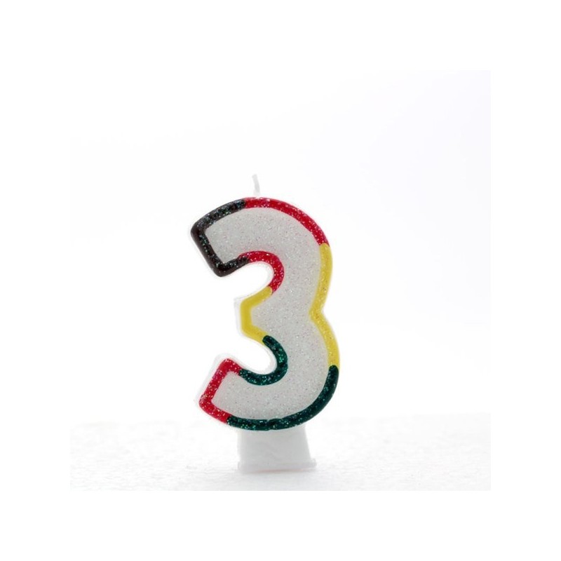 Apac Multicolour Number Candles - 3