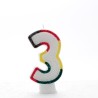 Apac Multicolour Number Candles - 3