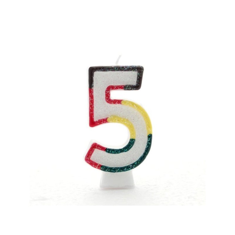 Apac Multicolour Number Candles - 5