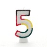 Apac Multicolour Number Candles - 5
