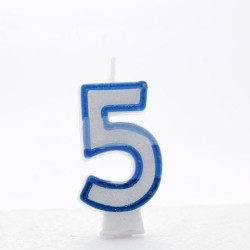 Apac Blue Number Candles - 5
