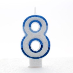 Apac Blue Number Candles - 8