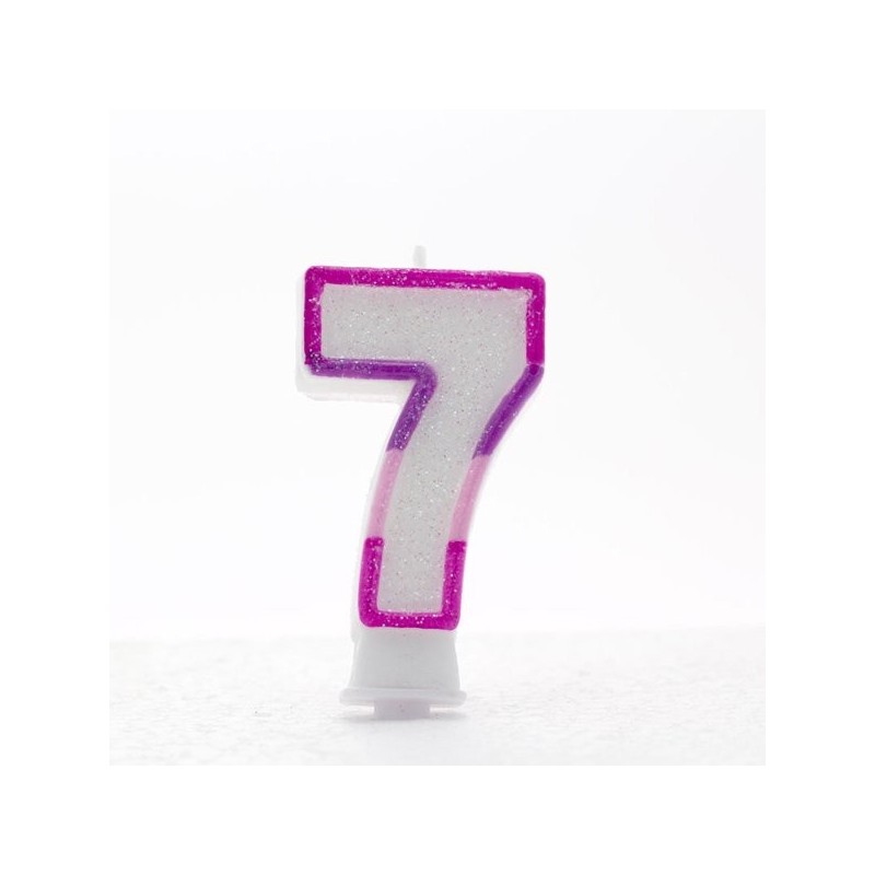 Apac Pink Number Candles - 7