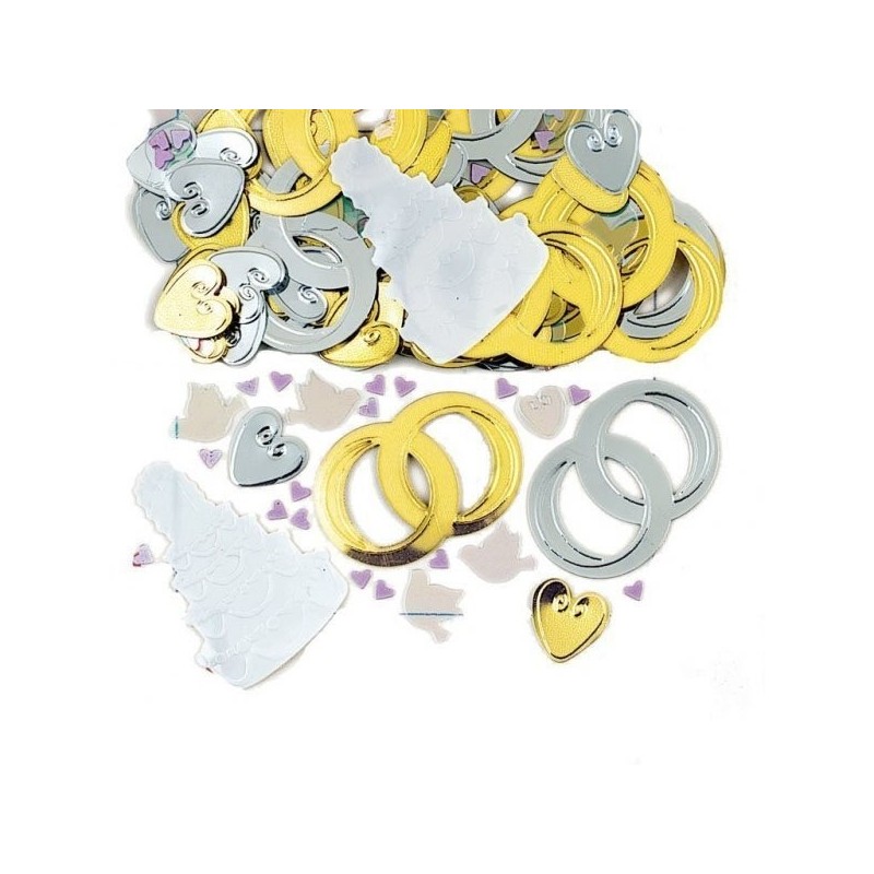 Amscan Metallic Jumbo Confetti - Bridal Bells