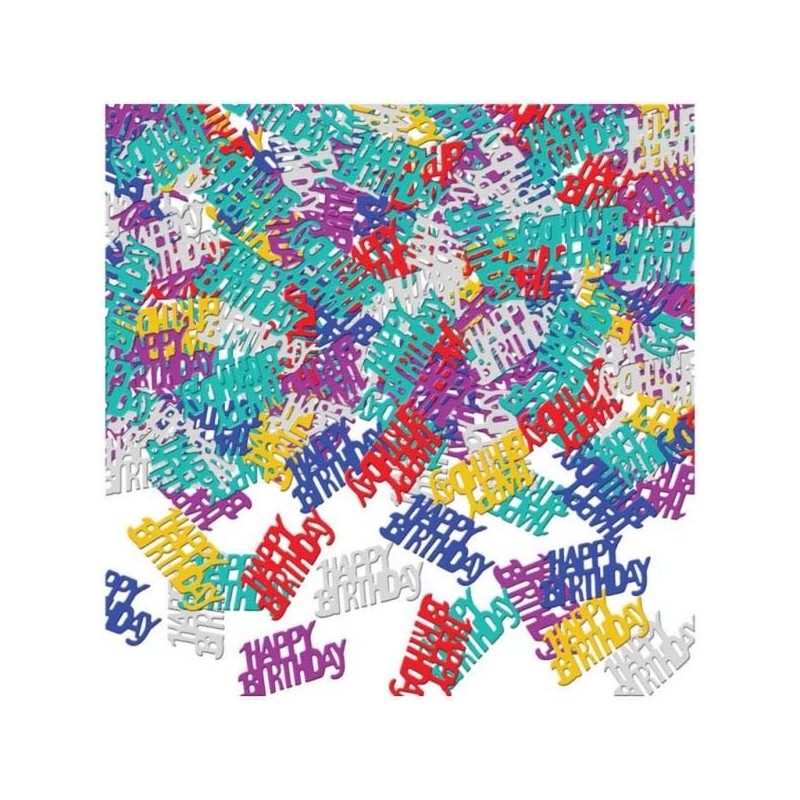 Amscan Multicoloured Confetti - Happy Birthday