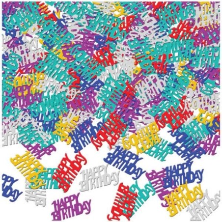 Amscan Multicoloured Confetti - Happy Birthday