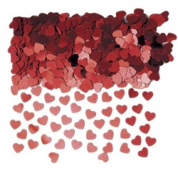 Amscan Sparkle Hearts Confetti - Red