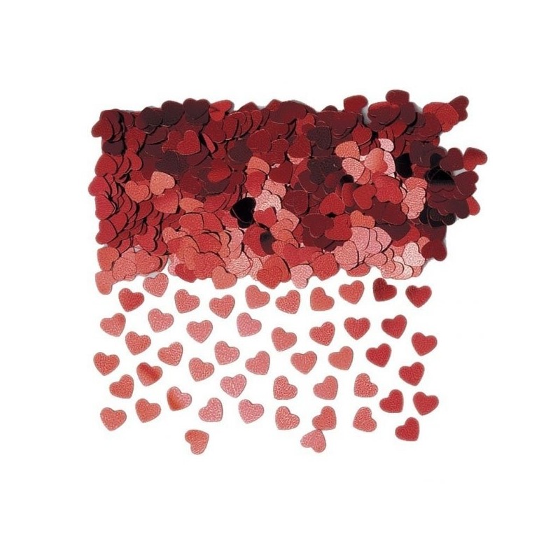 Amscan Sparkle Hearts Confetti - Red