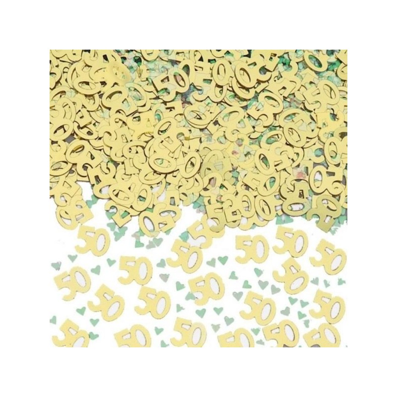 Amscan Gold Confetti - 50th Anniversary