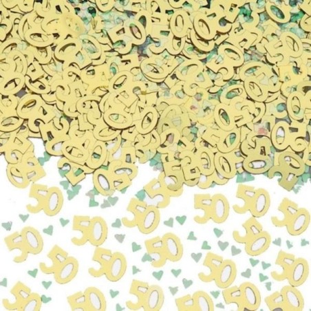 Amscan Gold Confetti - 50th Anniversary