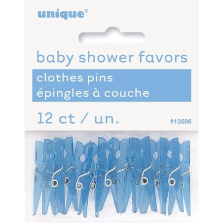 Unique Party Clothespin Favors - Blue Shower
