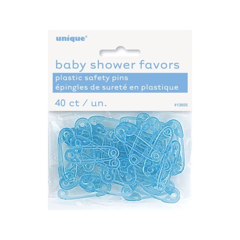 Unique Party Baby Shower Safety Pins - Blue
