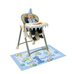 Unique Party 1st Birthday High Chair Kit - Blue