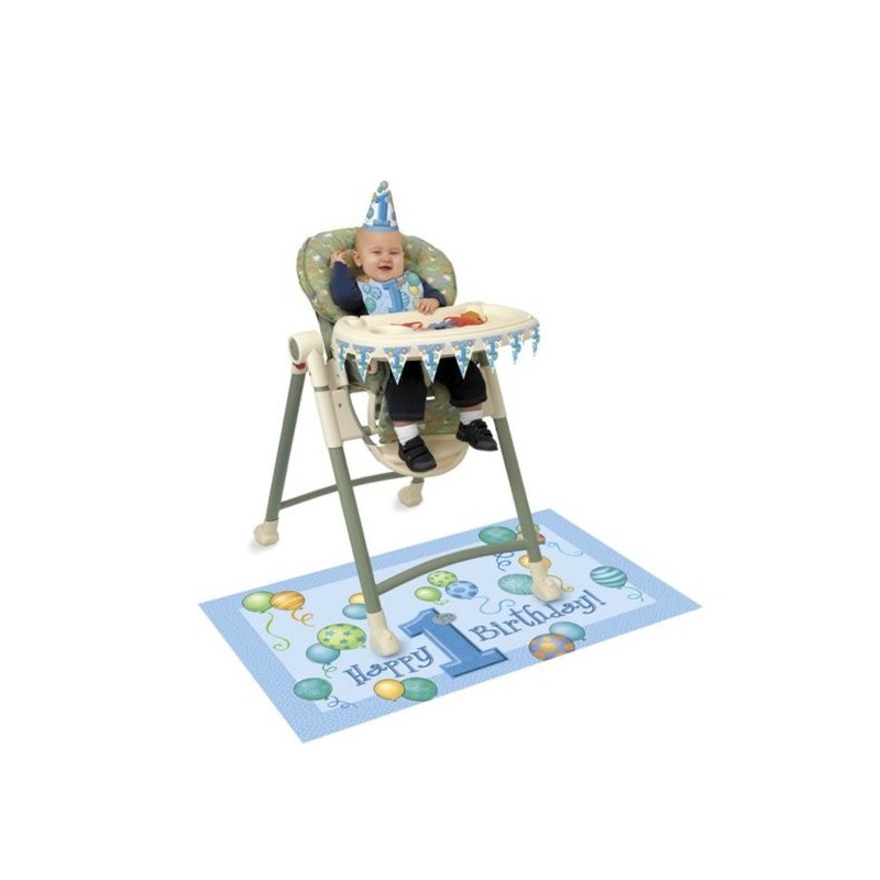 Unique Party 1st Birthday High Chair Kit - Blue