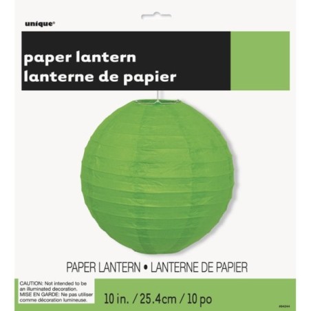 Unique Party 10 Inch Paper Lanterns - Lime Green