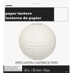 Unique Party 10 Inch Paper Lanterns - White