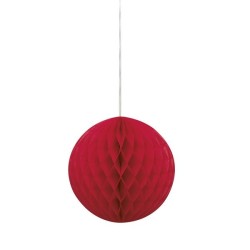 Unique Party 8 Inch Honeycomb Ball - Red