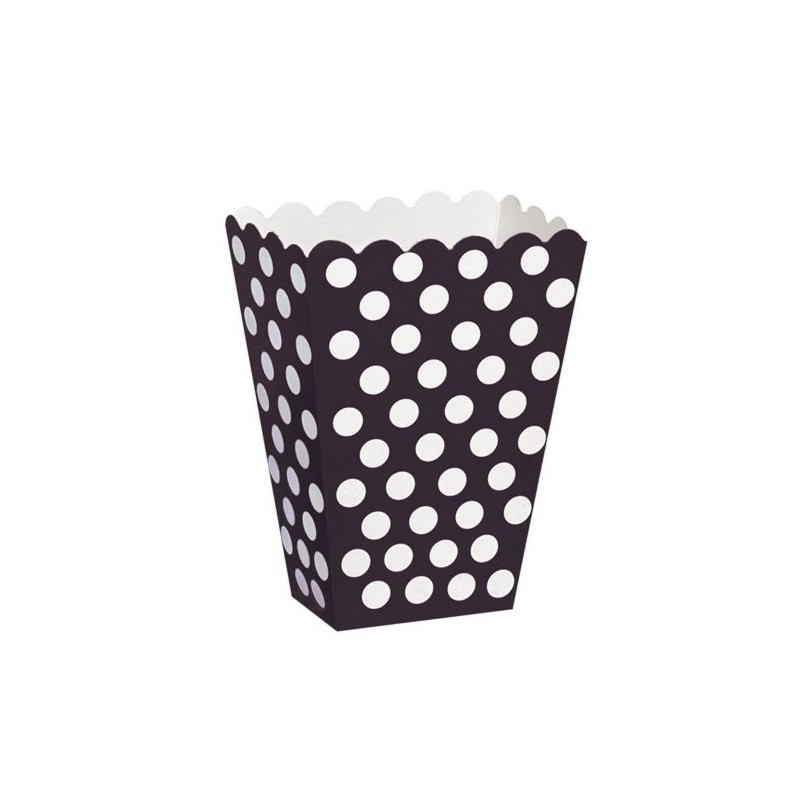 Unique Party Dots Treat Boxes - Black