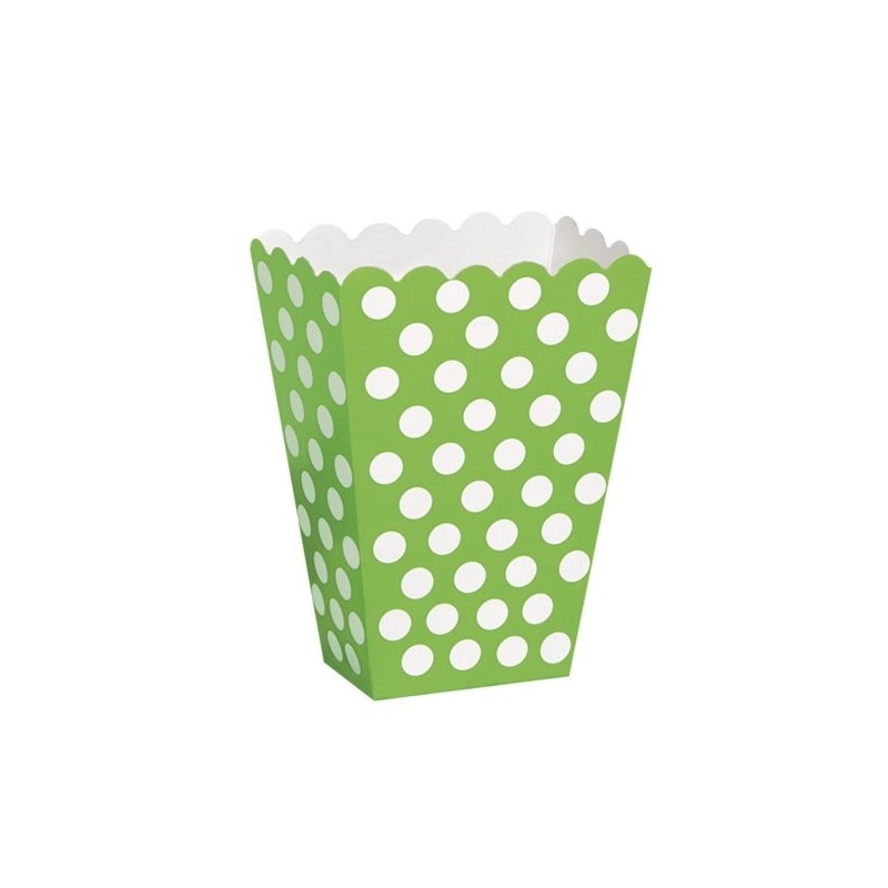 Unique Party Dots Treat Boxes - Lime Green