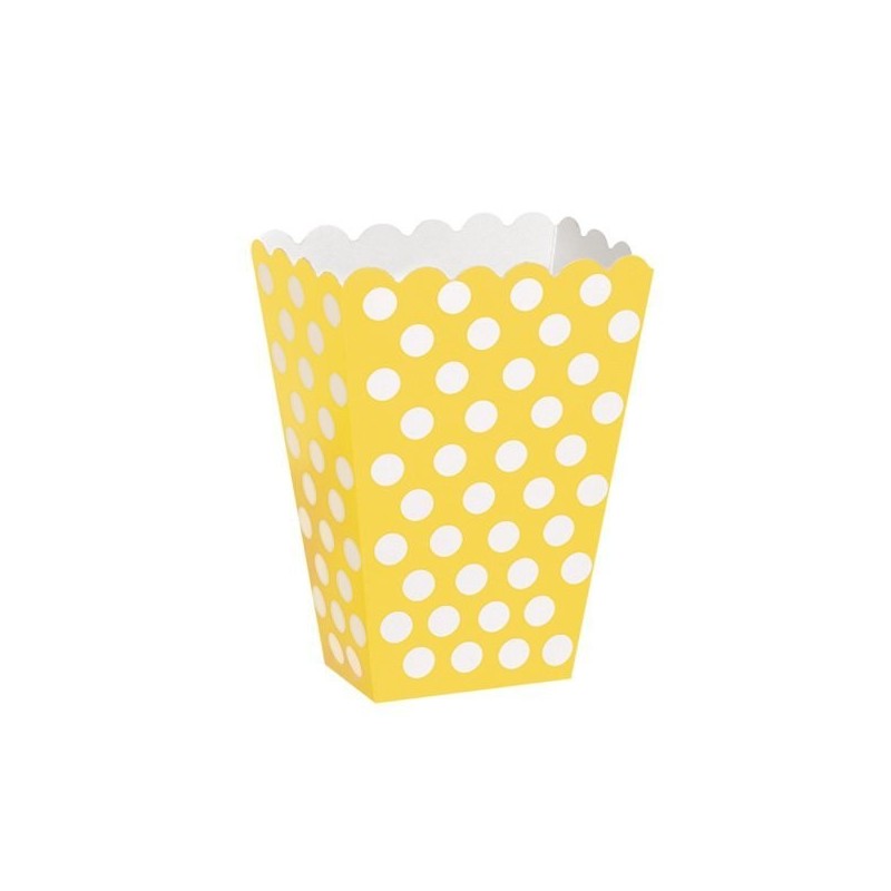 Unique Party Dots Treat Boxes - Yellow