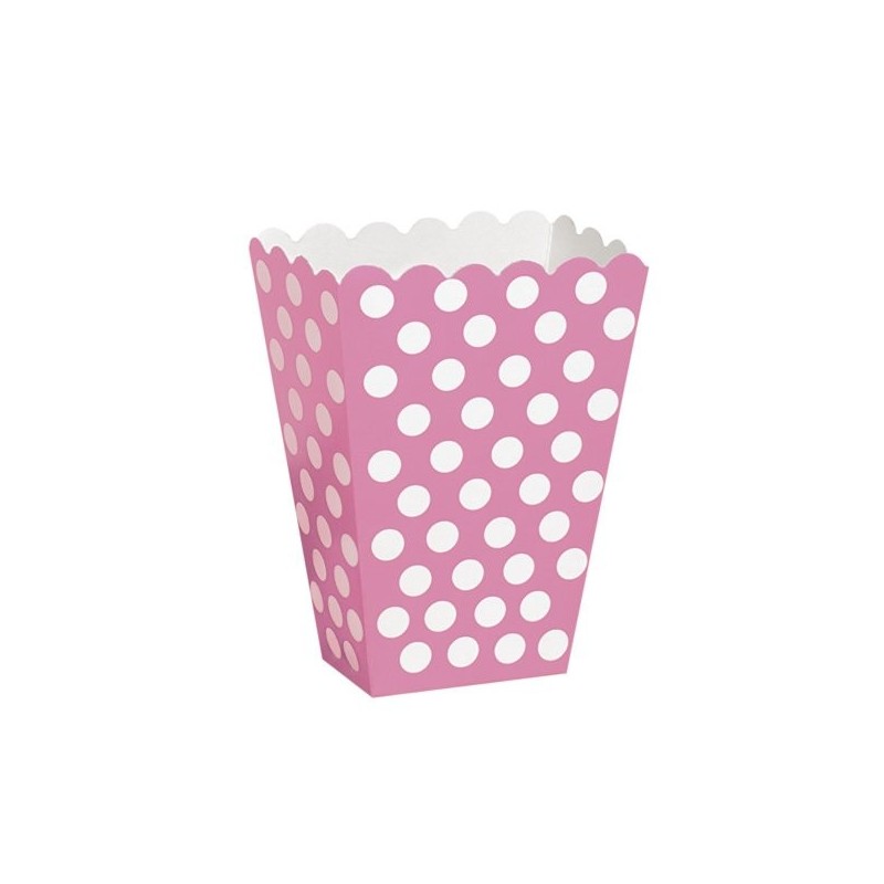 Unique Party Dots Treat Boxes - Hot Pink