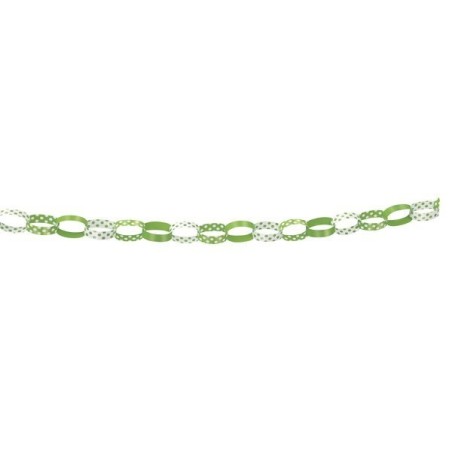 Unique Party 5 Foot Dots Paper Chain - Lime Green