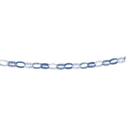 Unique Party 5 Foot Dots Paper Chain - Royal Blue