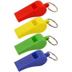 Henbrandt Plastic Whistle With Ring - Bright Colours