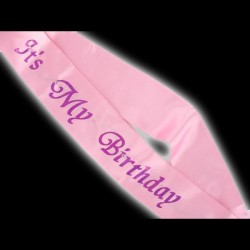 Alandra Pink Flashing Sash - Its My Birthday