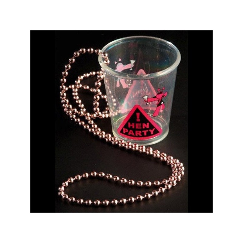 Alandra Hen Night Shot Glass - Pink Beads