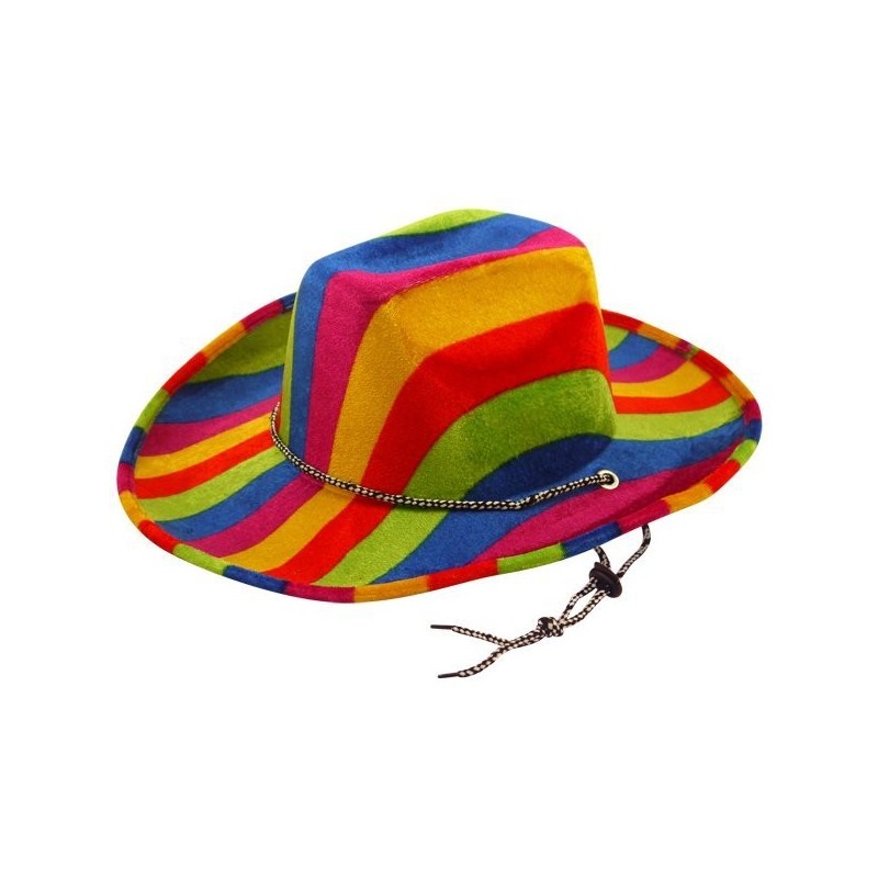 Henbrandt Adult Cowboy Hat - Felt Rainbow