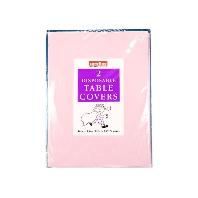 Caroline Square Paper Tablecovers - Pink