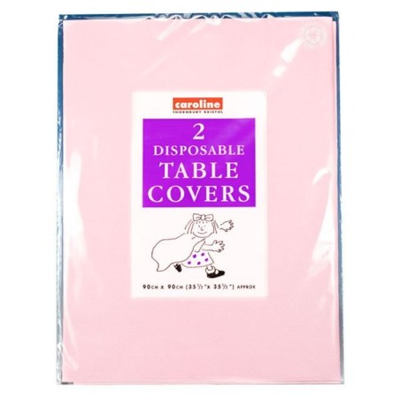 Caroline Square Paper Tablecovers - Pink
