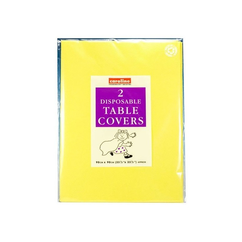 Caroline Square Paper Tablecovers - Yellow