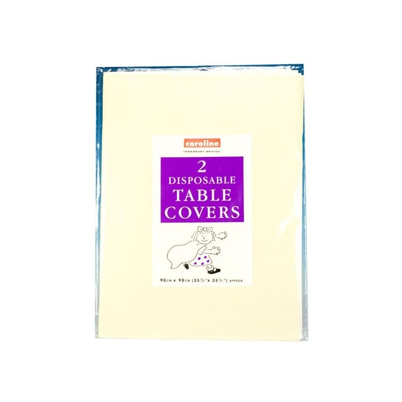 Caroline Square Paper Tablecovers - Ivory