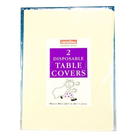 Caroline Square Paper Tablecovers - Ivory