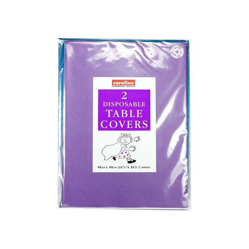 Caroline Square Paper Tablecovers - Purple