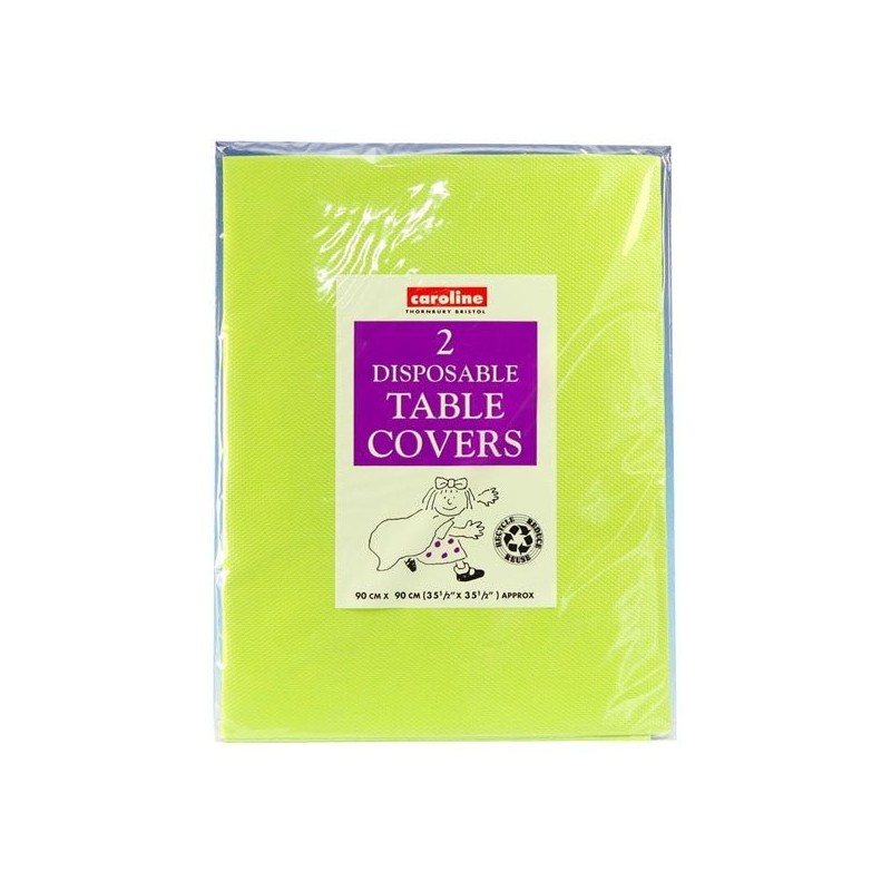 Caroline Square Paper Tablecovers - Lime Green