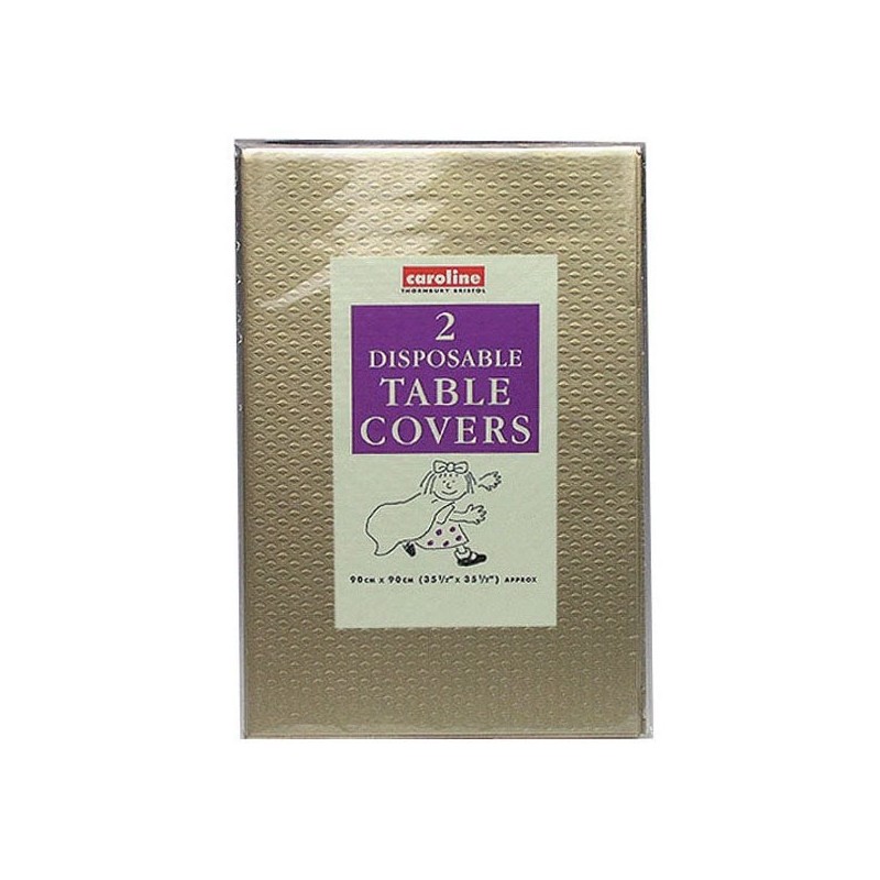 Caroline Square Paper Tablecovers - Gold