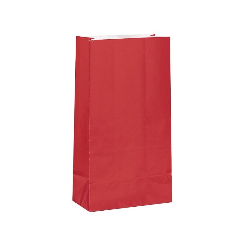 Unique Party Paper Party Bags - Ruby Red