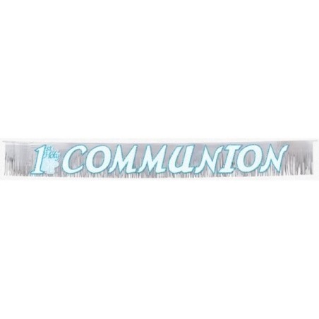 Amscan 1st Communion Fringe Banner - Blue